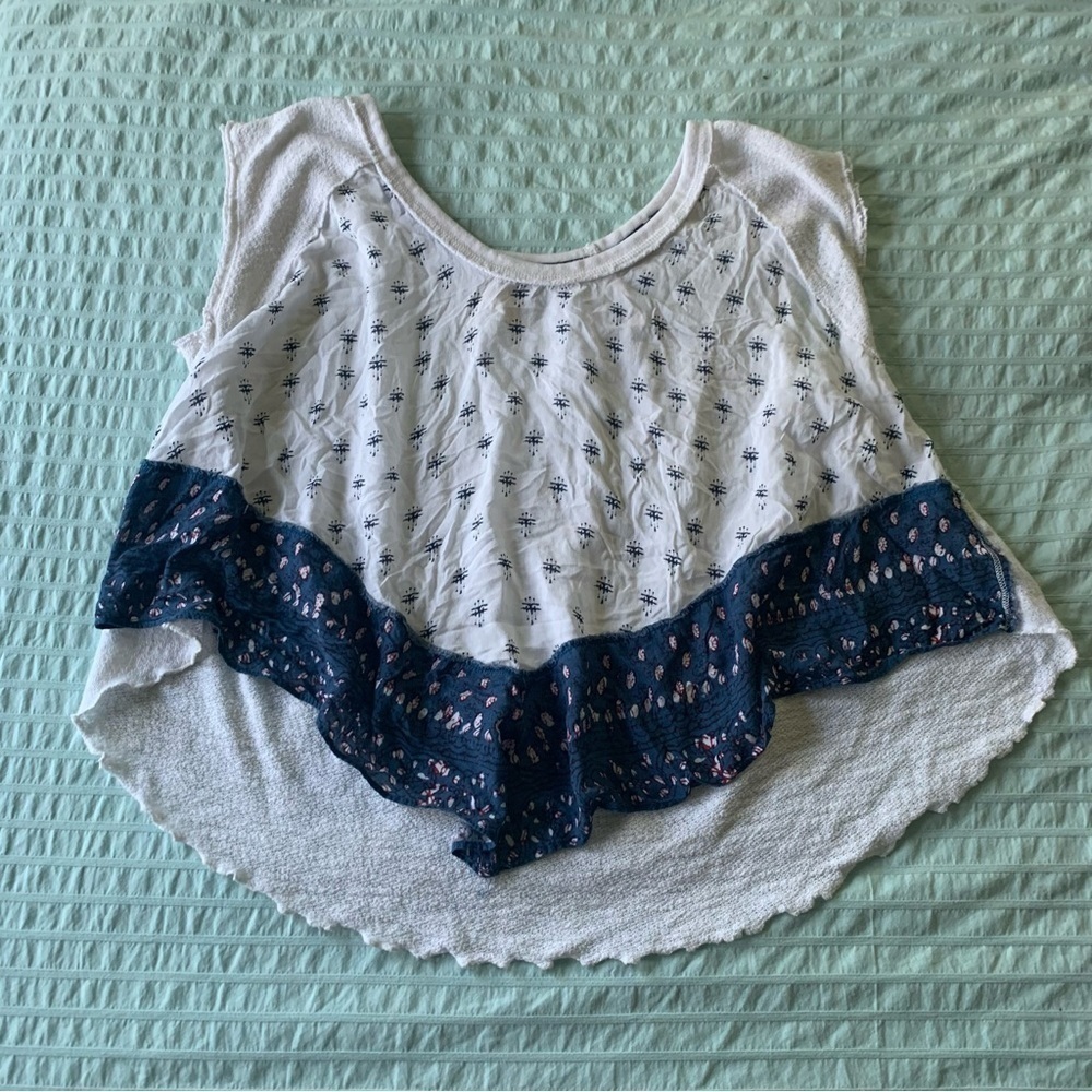 Free People We The Free Knit Top Handkerchief Hem Top Extra Small